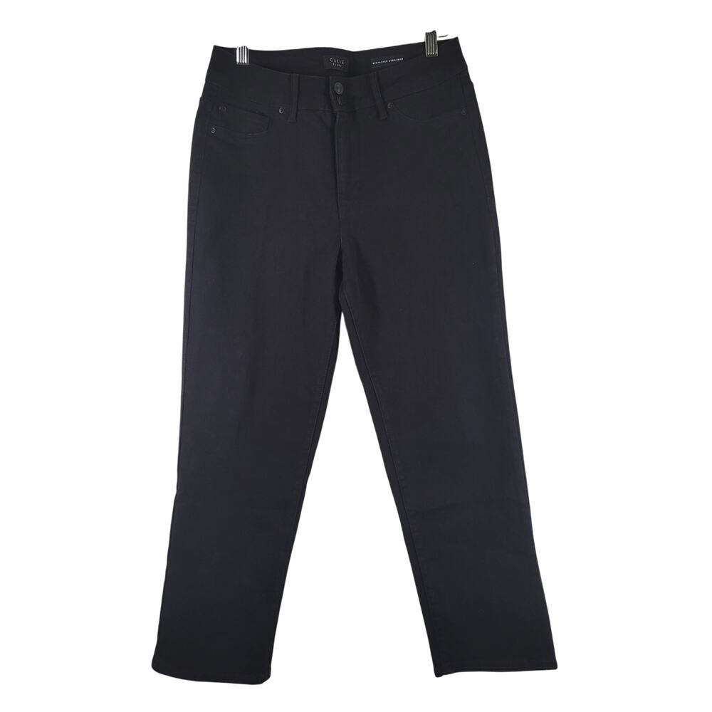 Curve Appeal High Rise Straight Jeans Womens‎ Sz 8/29 Black Y2K